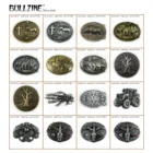 Ремень с пряжкой Bullzine из цинкового сплава в стиле ретро, Западный, лошадь, дикий кабан, Череп, пальма, любовь, дерево