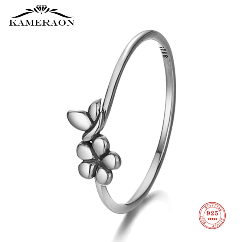 

Kameraon 2021 New Original 925 Sterling Silver Flower Charm Rings for Women Fashion Wedding Ring Luxury Brand Jewelry Best Gift