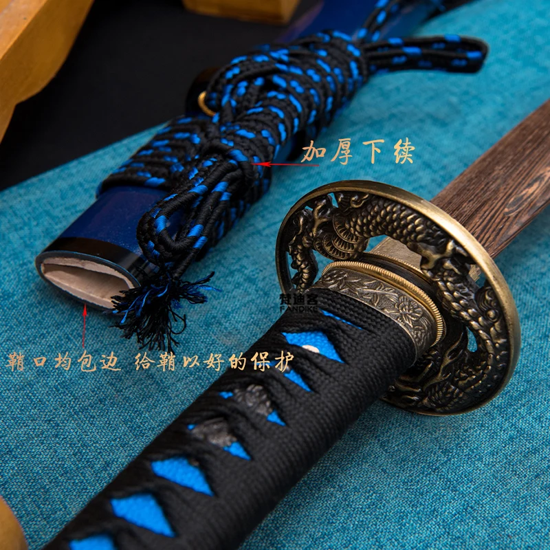 Самурайский меч деревянный искусственный ручной для практики боевых искусств