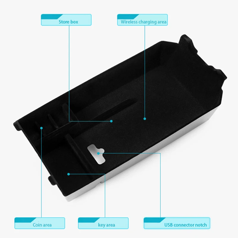Автомобильный беспроводной мобильный телефон Qi зарядная панель ящик для