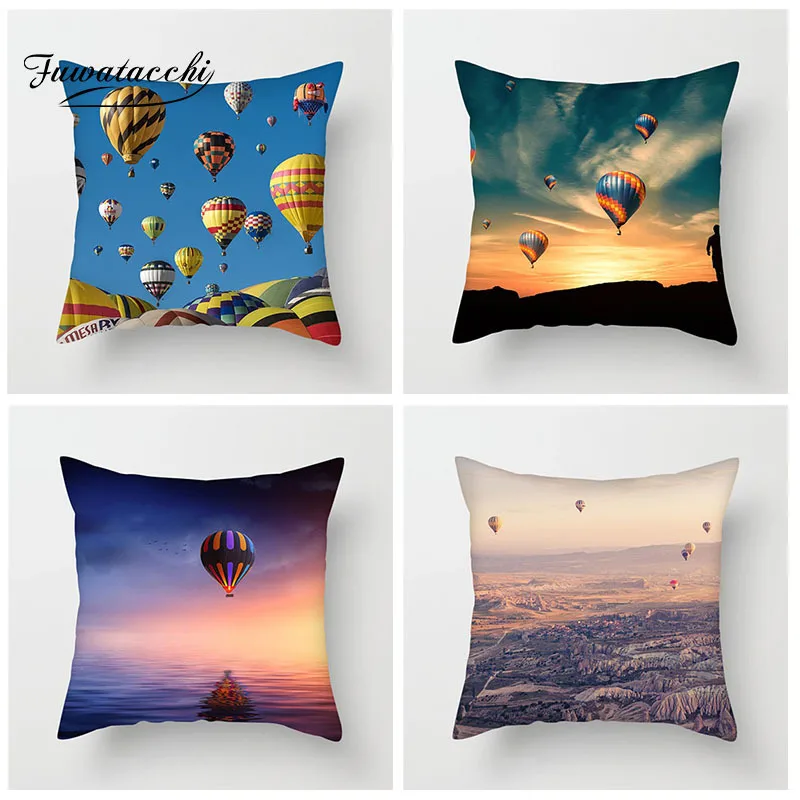 Чехол для подушки Fuwatacchi с красивым пейзажем чехол горячим воздухом дома дивана