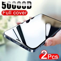 50000d 2pcs full cover screen protector for iphone 12 11 pro x xr xs max tempered glass on iphone 6s 7 8 plus 12 mini glass film