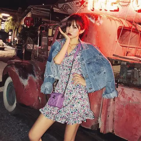 Платье женское Винтажное с цветочным принтом модное элегантное платье коротким