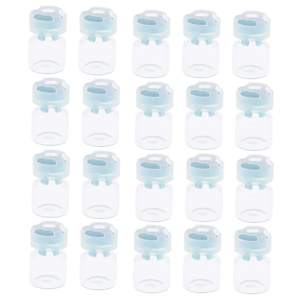 

20PCS Transparent Glass Bottle Mini Aromatherapy Small Vials Empty Multiuse
