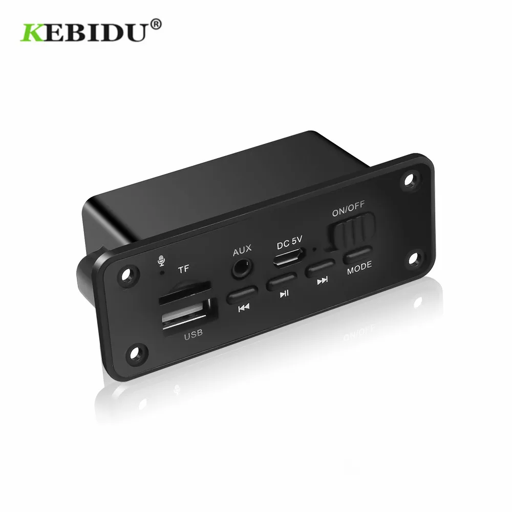 KEBIDU DC 5 в Bluetooth MP3 WMA декодер плата аудио модуль USB TF Радио беспроводной fm-приемник mp3-плеер 2 x 3W усилитель для автомобиля