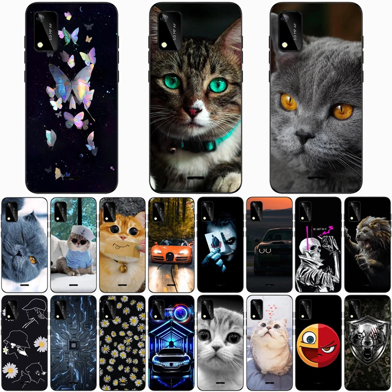 Умный чехол для BQ 5745L Силиконовый ТПУ с изображением волка умная кошка животных