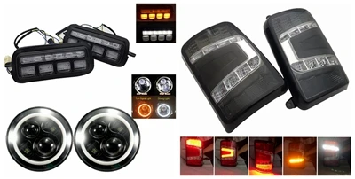 set J Marlaa для Lada Niva 4X4 1995-светодиодный задние фонари для Niva 4x4 с дневными ходовыми огнями светодиодный тормозной сигнал для LADA NIVA - Цвет: set J