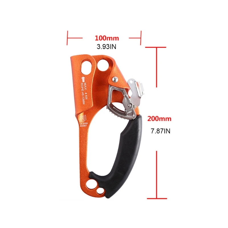 

Manual Hand Ascender Rock Climbing Tree Arborist Rappelling Gear Equipment Rope Clamp Outdoor Mountaineering Ice Climbing Tool