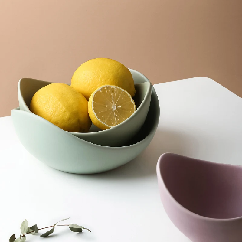 5 шт./компл. скандинавские Простые керамические чаши в форме лотоса с