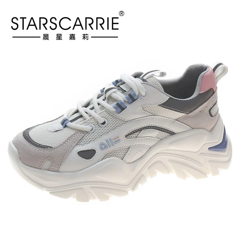 

Женские туфли на шнуровке, повседневные туфли на плоской подошве, с круглым носком, на толстой подошве, в Корейском стиле, весна 2021