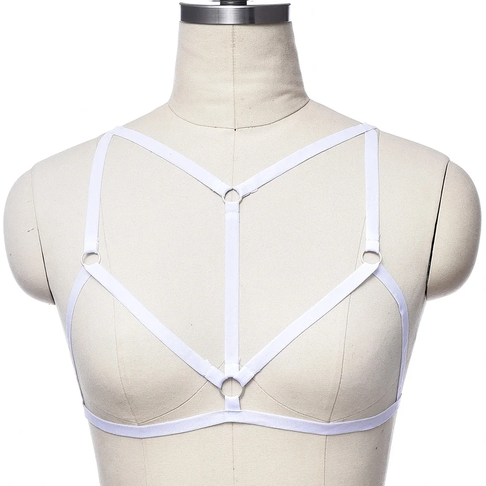 Бюстгальтер женский с открытой грудью в стиле панк готический организм | Женская