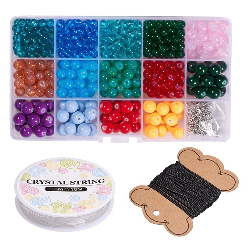 

Смешанные Стекло из бисера браслет набор аксессуаров ручной работы из бисера Материал "сделай сам" для изготовления украшений