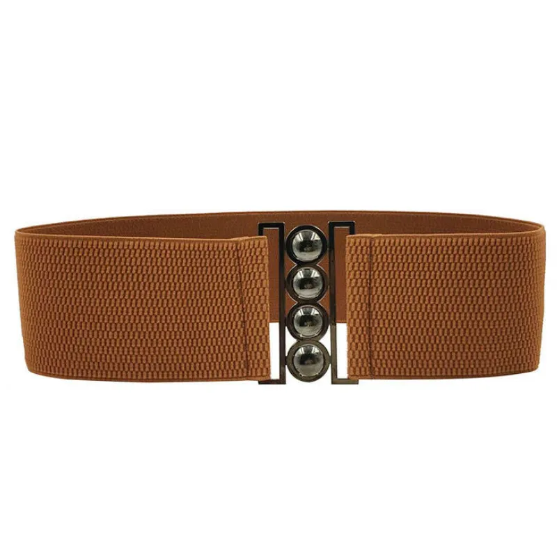 

9 Styles Fashion Womens Belts Sexy Easy Buckle Elastic Cinch Belt Wide Stretch Waistband Clasp Buckle Ladies Trendy Belts