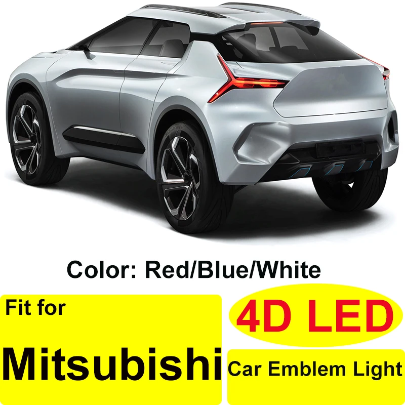 

Decoratio 4D LED Light Rear Badge Trunk Emblem Covers Auto Accessory Lamp For GALANT Lancer LIONCEL Zinger ASX CUV
