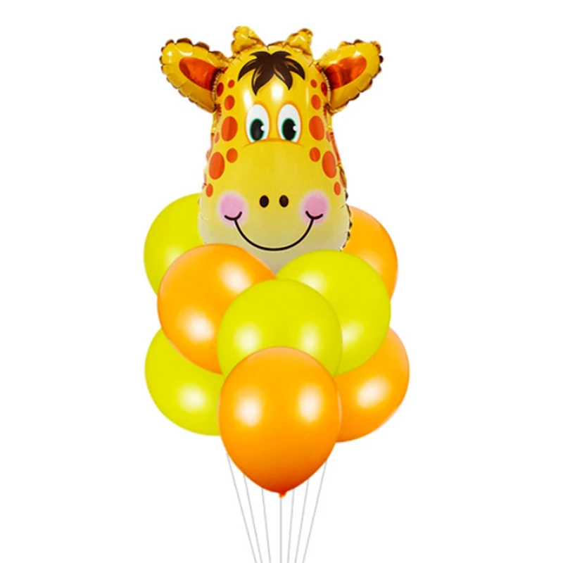 1 комплект/7 шт. Тигр Зебра Корова животное фотофольга латекс воздушные шары для