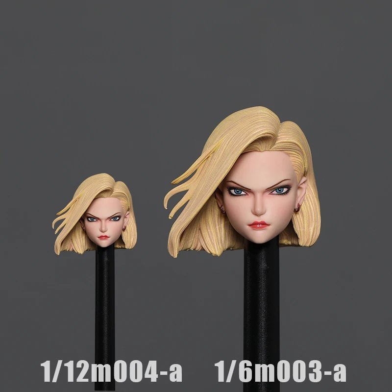 

M003/M004 1/6 1/12 Female Figure Head Sculpt Carved Model for 6'' 12'' Action Figure Model Doll Fans Chrismas Birthday Gift