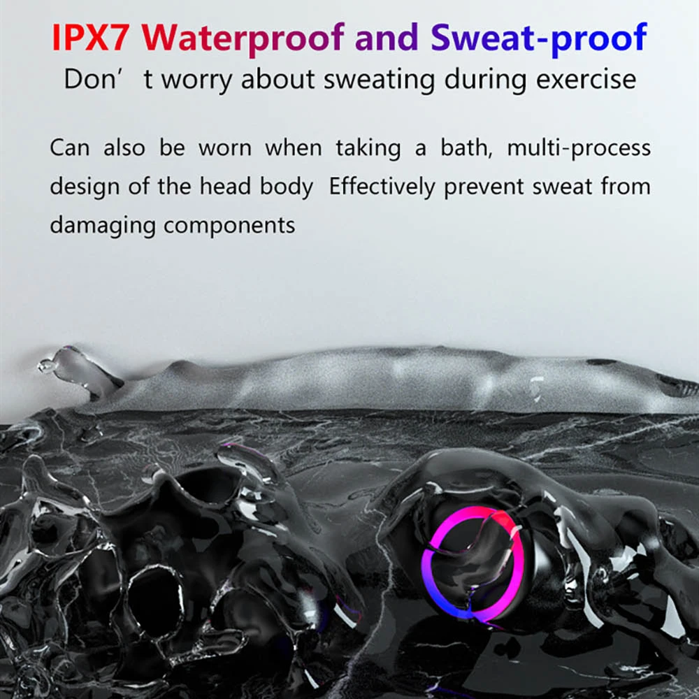 

Wireless Bluetooth Earphone with Microphone Sports Waterproof Hifi TWS Headphones Headsets Touch Control Music Earbuds For Phone