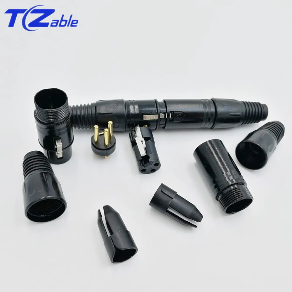 2 шт. XLR разъем 3 Pin Мужской Женский аудио разъем XLR адаптер для микрофона аудио разъемы динамик штекер Hifi кабель штекеры XLR