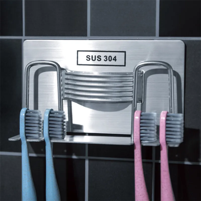 Настенный держатель для зубных щёток и пасты из нержавеющей стали|Держатели