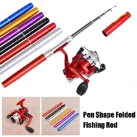 fishing rod mini telescopic pocket fish pen aluminum alloy fishing rod and reel wheel fishing tackles accessories