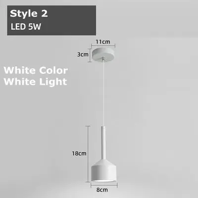 White Light Скандинавская подвеска у кровати светильник акриловый металлический белый черный минималистичный длинный кабель светодиодный подвесной светильник - Цвет корпуса: White Light