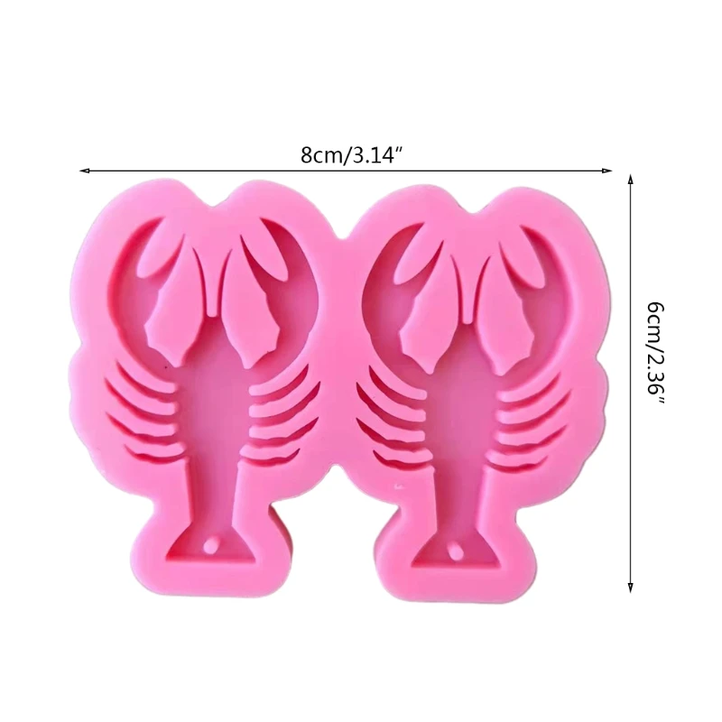 

Lobster Keychain Earrings Epoxy Resin Mold DIY Jewelry Pendant Silicone Mould 87HC