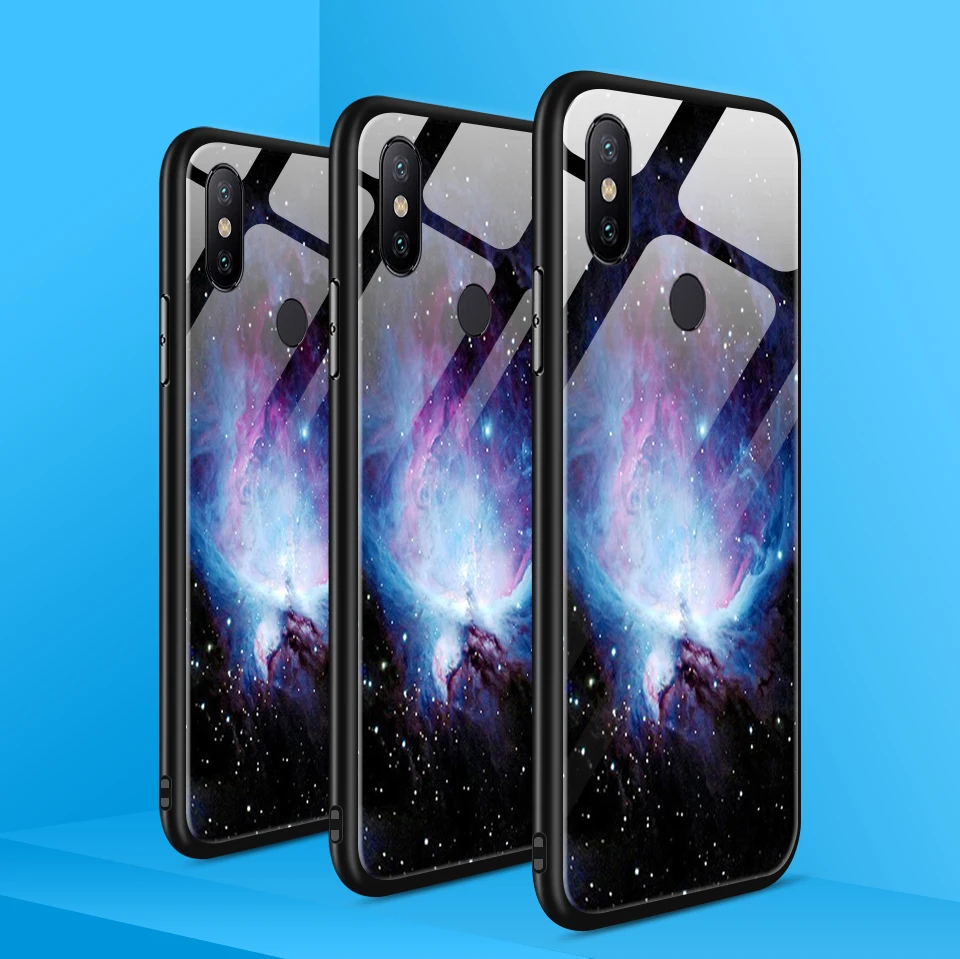 Чехол из закаленного стекла для Xiao mi A1 A2 A2Lite Edge Cover для Xiaomi mi 6 6X для задней крышки, Твердый чехол с полной защитой звездного цвета