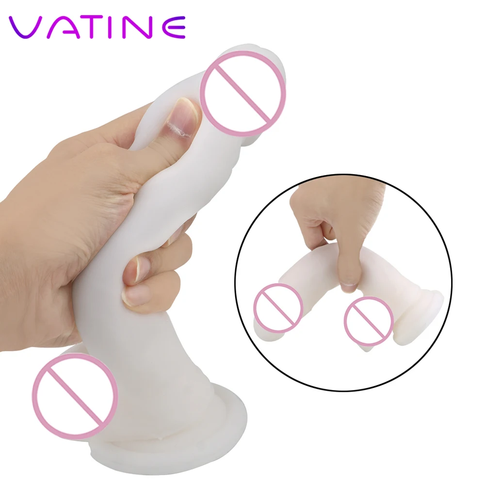 Искусственный Пенис VATINE женская мастурбация супер мягкий фаллоимитатор секс