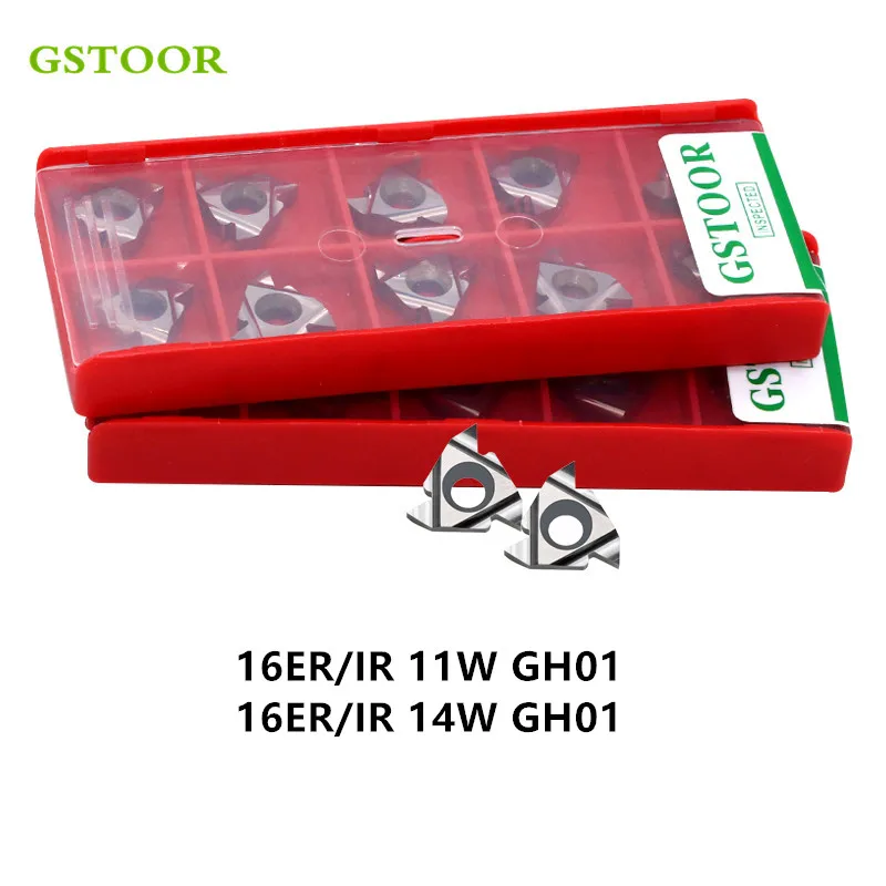 

Токарный станок с ЧПУ, твердосплавные втулки для алюминия, 10 шт., 16ER 16IR 11 Вт 14 Вт 19 Вт 11BSPT 14NPT GH01