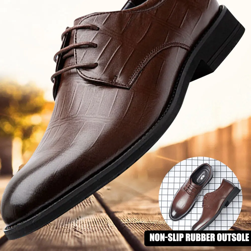 

Мужские Кожаные классические туфли, мужские Модные мягкие деловые туфли, мужская повседневная кожаная обувь, Офисная брендовая дизайнерск...