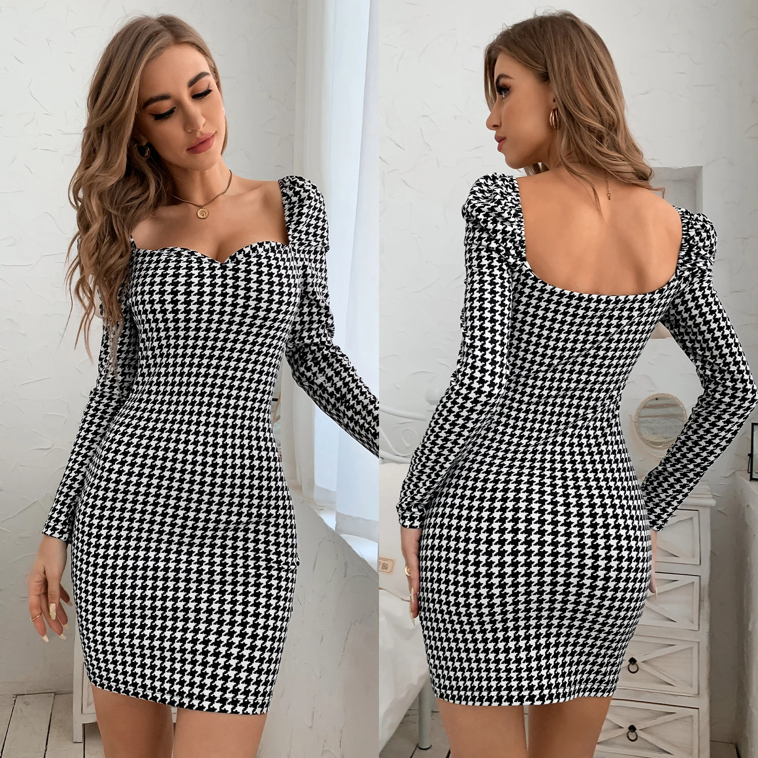 

Sexy Evening Party Dresses For Women 2022 Vestidos De Fiesta Elegantes Para Mujer Plaids Vestido Midi Bodycon Dress
