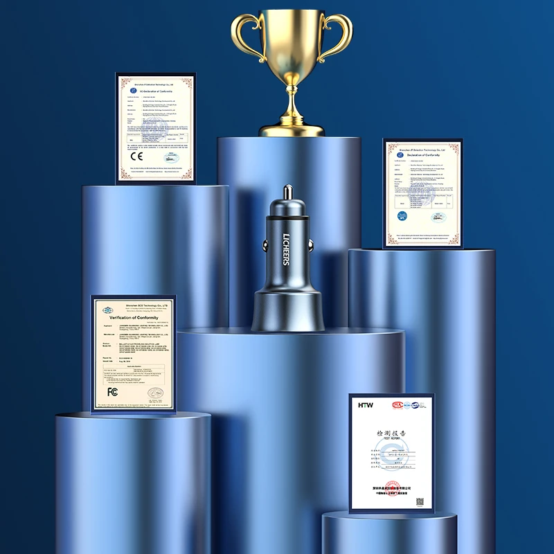 licheers 95w car charger fast charging dual port usb type c digital qc pd 3 0 laptop car phone charger for iphone 13 12 xiaomi free global shipping