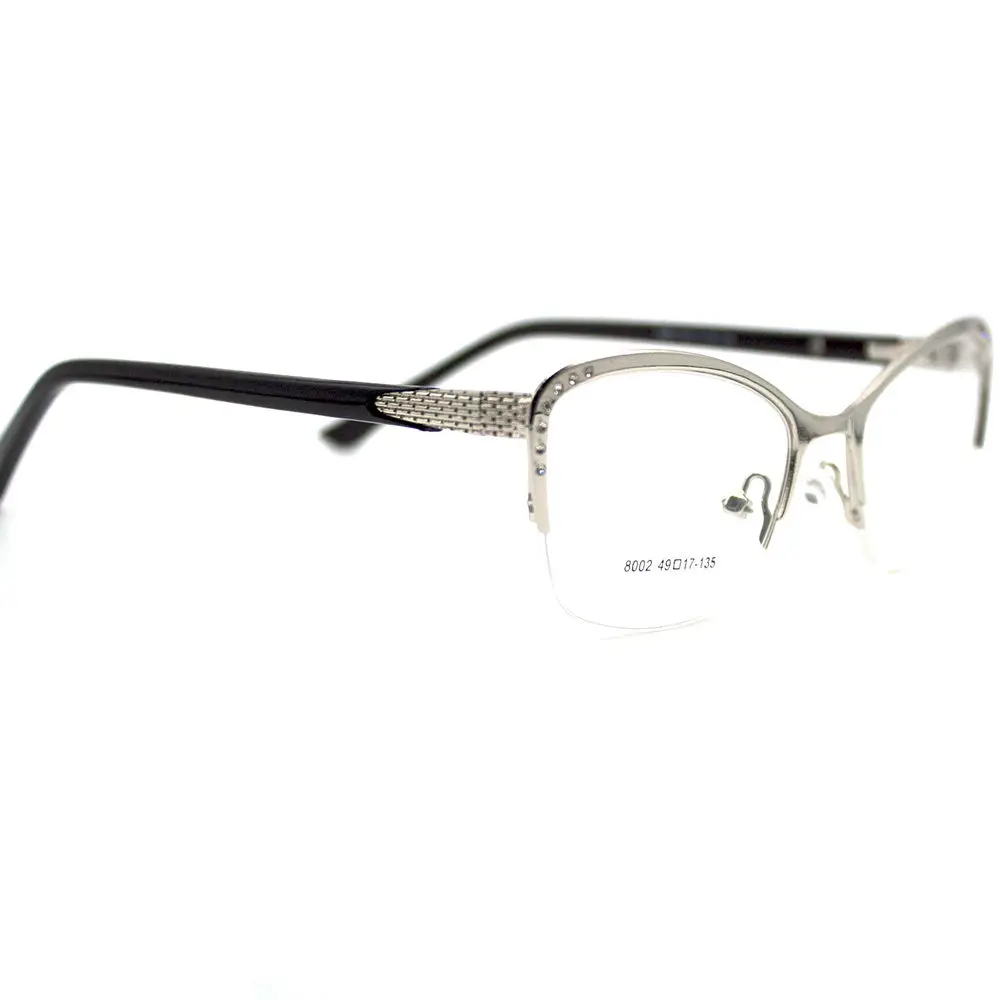 Женская оправа для очков LuckTime металлическая с полуоправой близорукости оправы