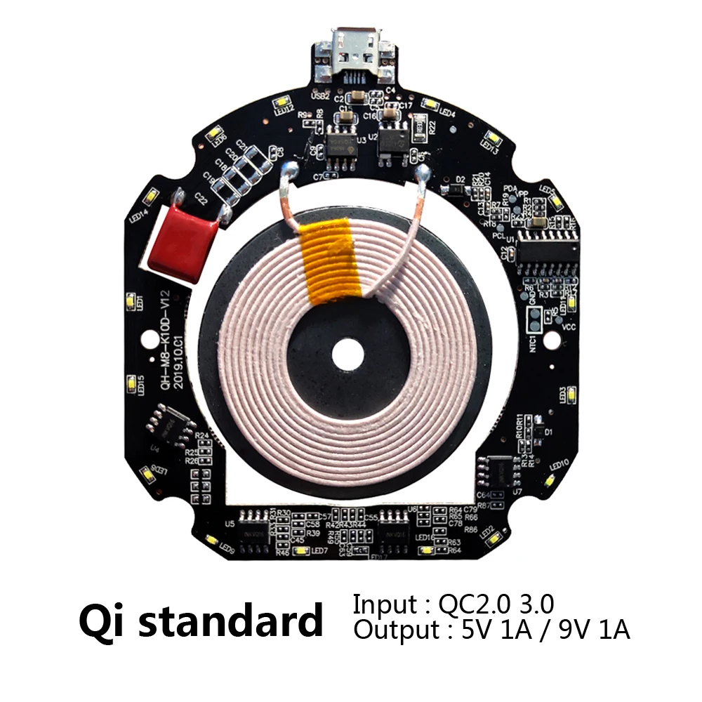 VEEAII горячая Распродажа PCBA печатная плата катушка Беспроводная зарядка микро USB