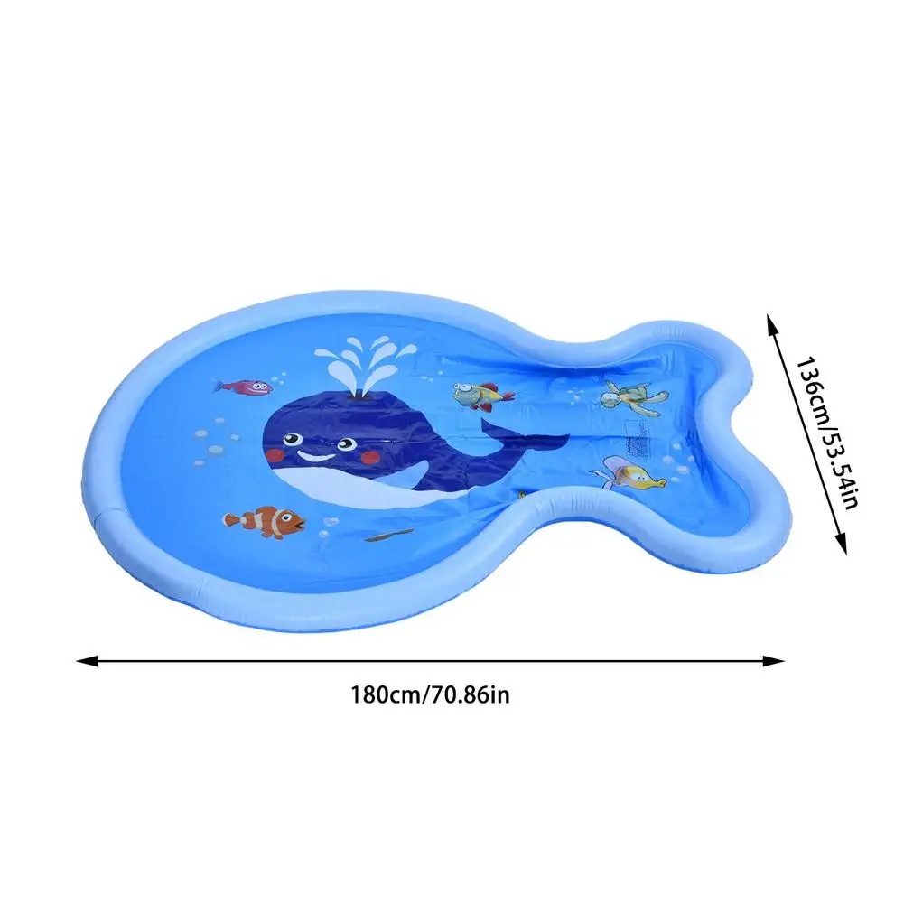 

Inflatable Water Play Mat PVC Summer Splash Game Pad Fun Sprinkle Mat Toy Outdoor For Kids Children Adults