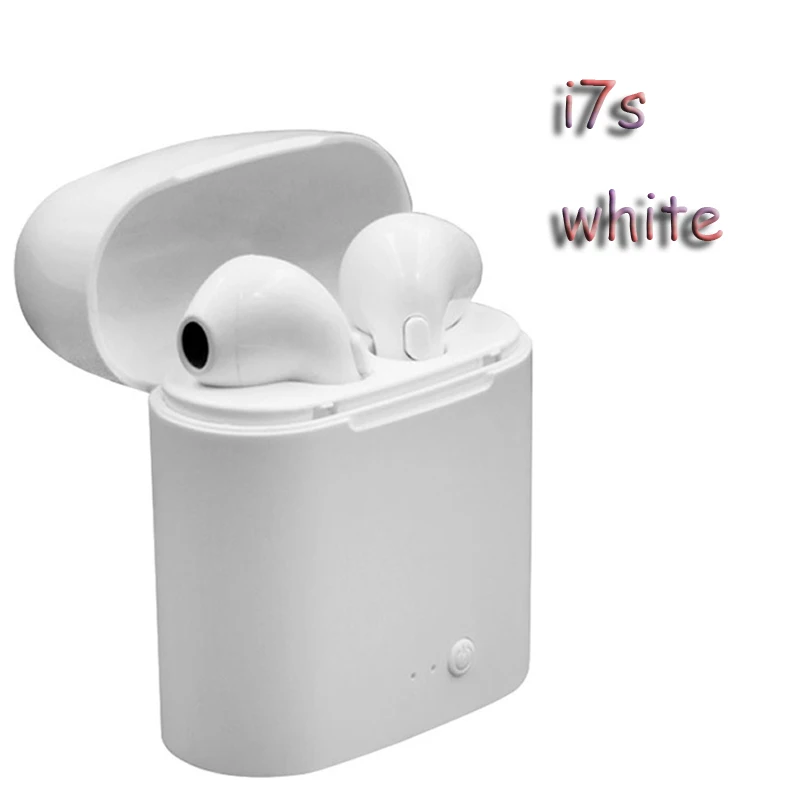 i7s white Красивые беспроводные наушники i12 tws Bluetooth 5,0, наушники с сенсорным управлением, стерео наушники с микрофоном, зарядная коробка для Iphone телефона - Цвет: i7s white