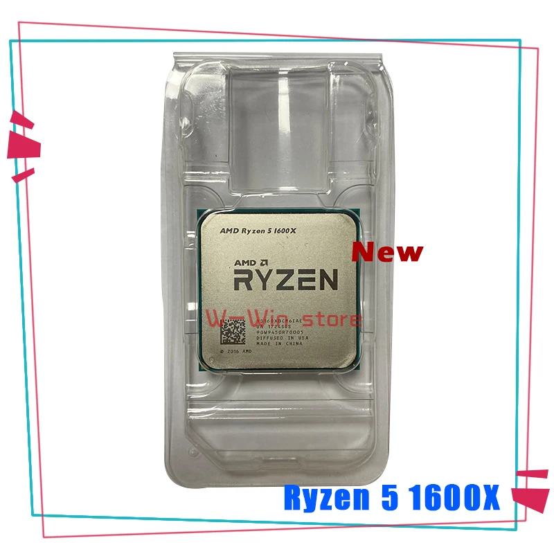 Новый процессор AMD Ryzen 5 1600X R5 3 6 ГГц шестиядерный двенадцатипоточный 95 Вт L3 = 16M