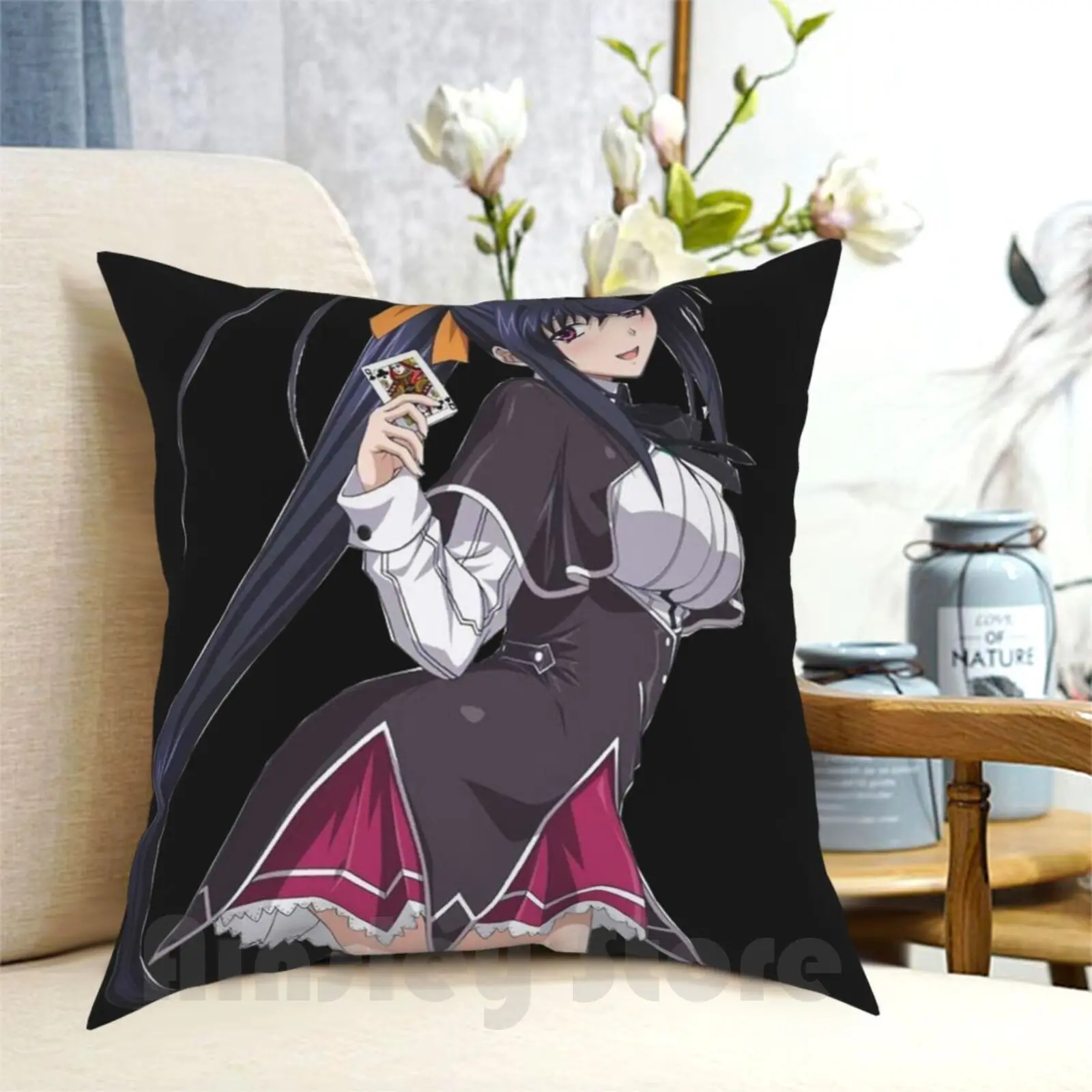 

Akeno Himejima Чехол-Подушка с принтом домашняя мягкая подушка Akeno Himejima старшая школа Dxd аниме Waifu