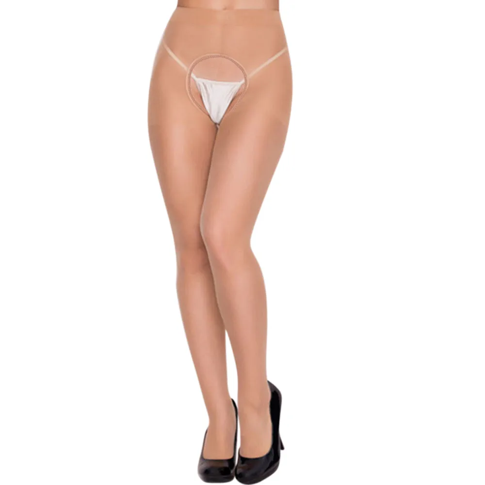 

Ladies open crotch panty stockings pantyhose sexy and convenient open C solid color stockings lace pantyhose stockings X5