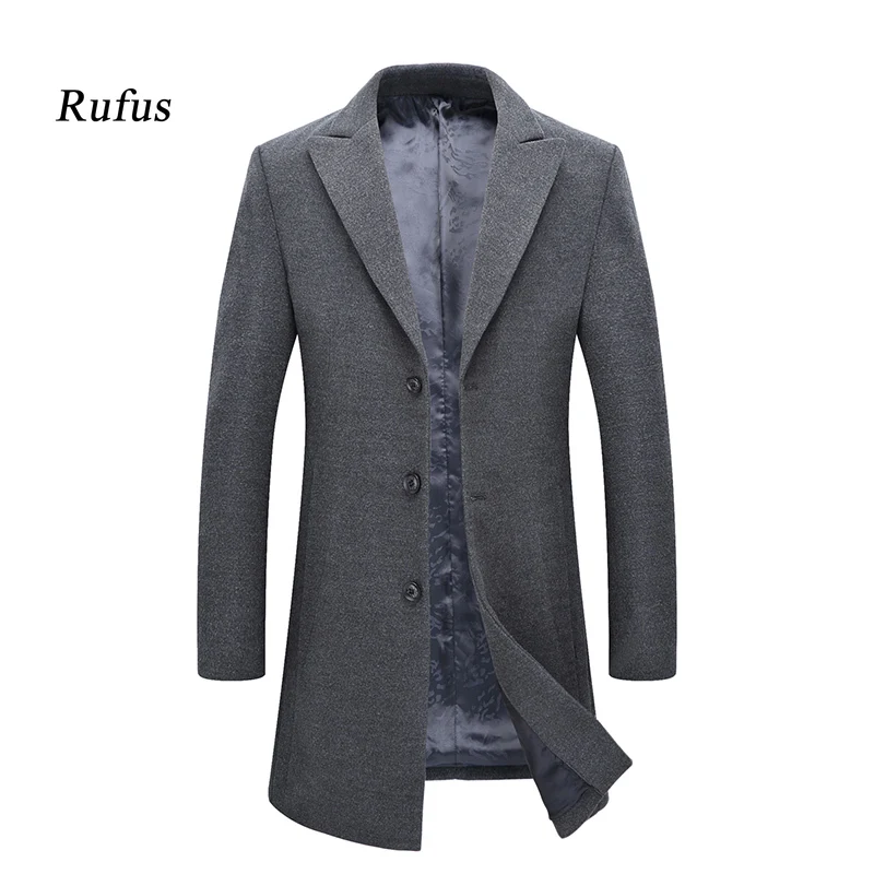 8821 Модный зимний Тренч мужское длинное пальто мужские тонкие теплая куртка