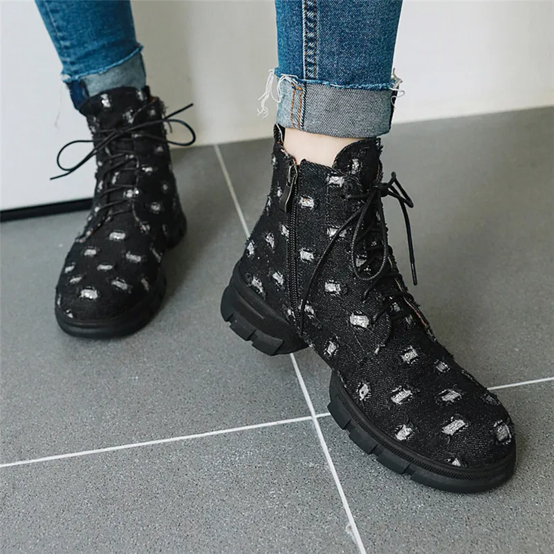 FEDONAS/Классические высокие сапоги с перфорацией типа броги обувь для ночного