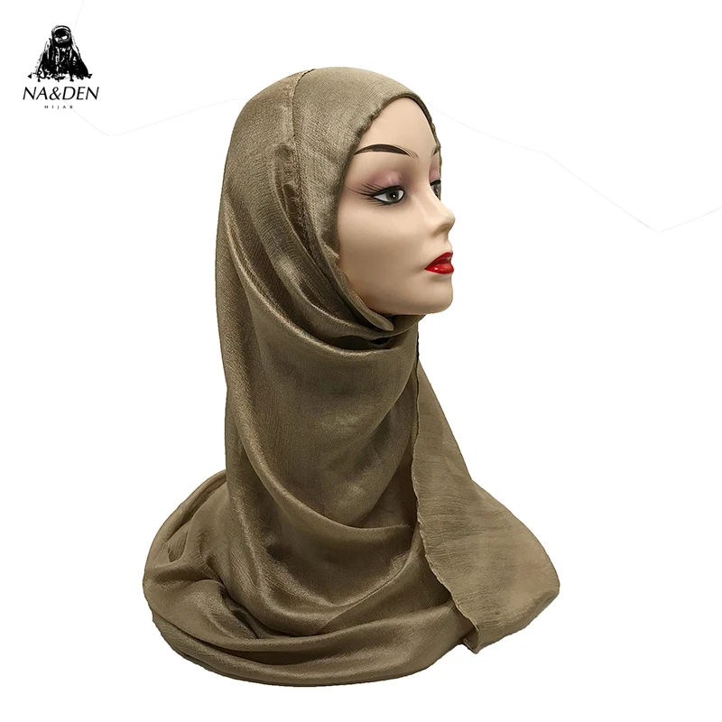 Лидер продаж шелковые шарфы женские шали Женский мусульманский хиджаб длинный