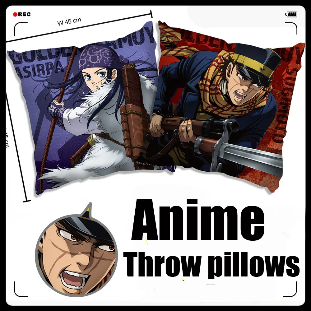 

Anime/Golden Kamuy Sugimoto Saichi/Asirpa soft and comfortable Throw pillows/Back Cushion/daily supplies