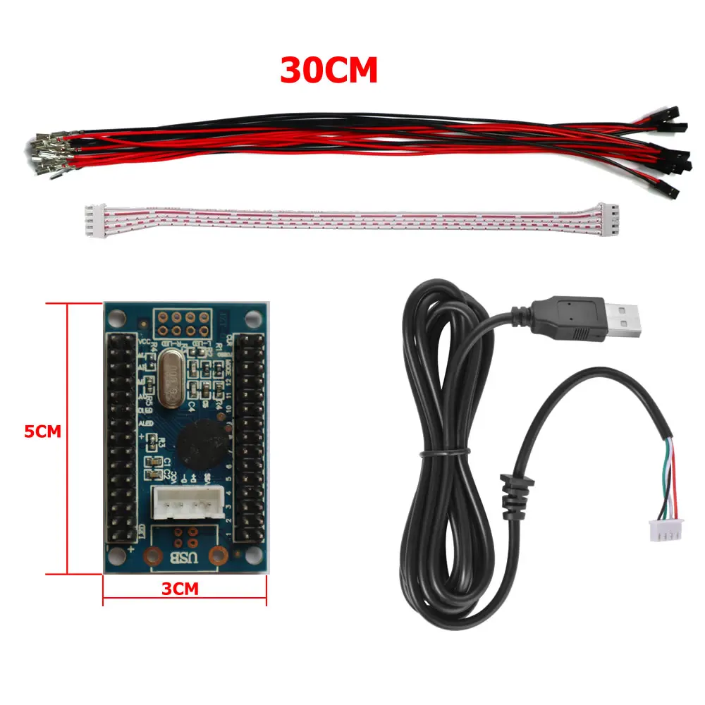 RAC D300 DIY аркадный джойстик 5Pin 2 плеера наборы кнопок USB энкодер кабели|Джойстики| |