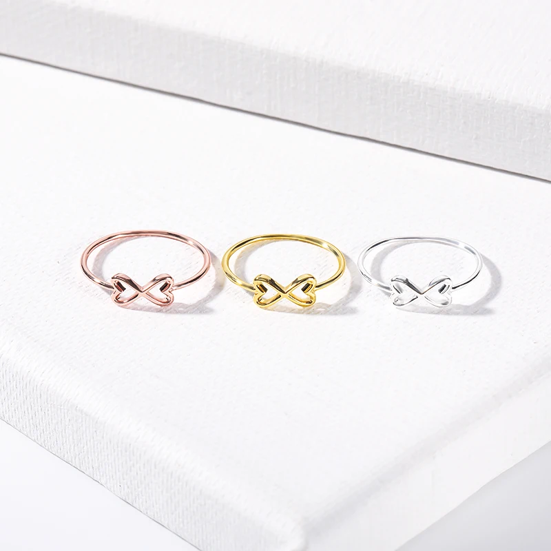 Милое Бесконечное Кольцо из нержавеющей стали модные ювелирные изделия