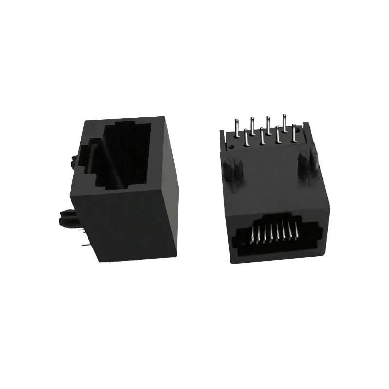 RJ 45 розетка 8PIN прямая вилка вертикальный SMT RJ45 разъем 8P8C все пластиковые платы 90