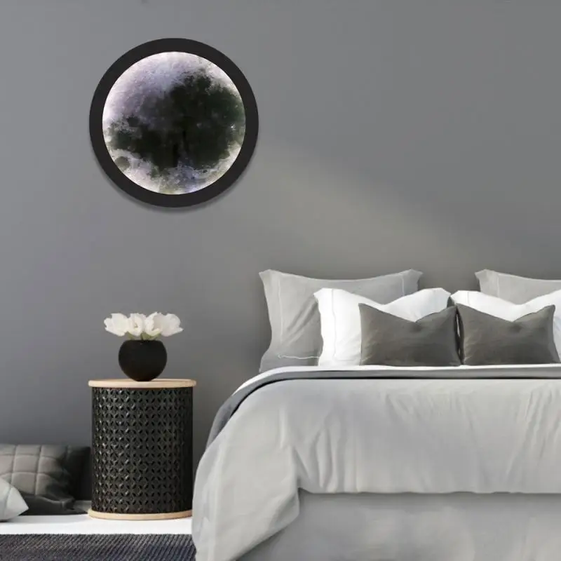 

2021 Home Decoration Lunar Luminous Mirror Lamp Usb Wall Light Mirror Lighting Lamp Bedroom Table Lamps Living Room Home Decor