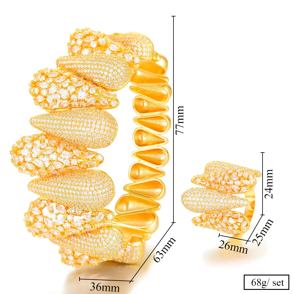 Набор женских ювелирных украшений GODKI роскошный комплект из 2 шт./компл. браслета