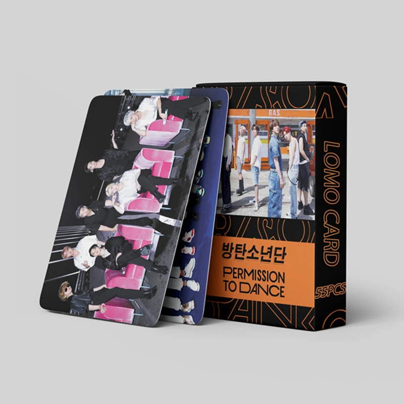 

Kpop Idol 55pcs/box Bangtan Boys Permission To Dance Photo Card Lomo Card Korean Fashion Boys Poster Photo Print Card Wholesale