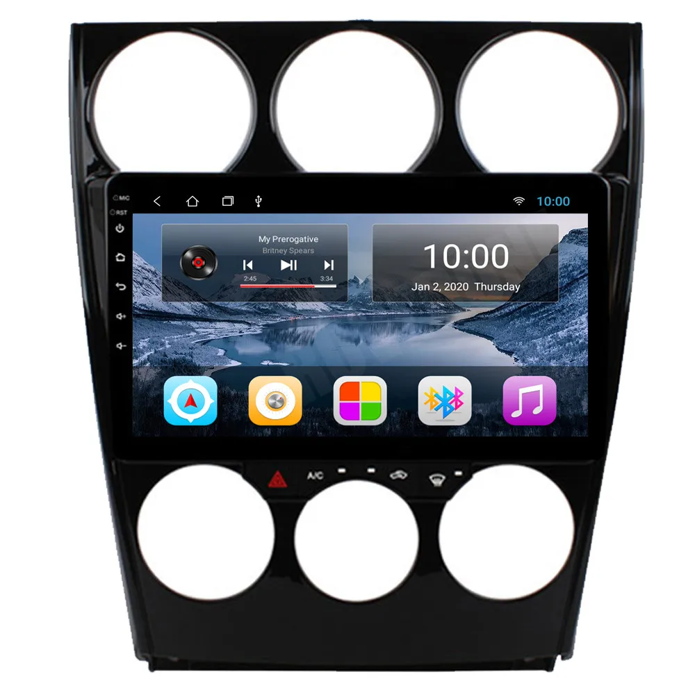 RoverOne Android 10 автомобильный мультимедийный плеер для Mazda 6 2002 2008 четырехъядерный
